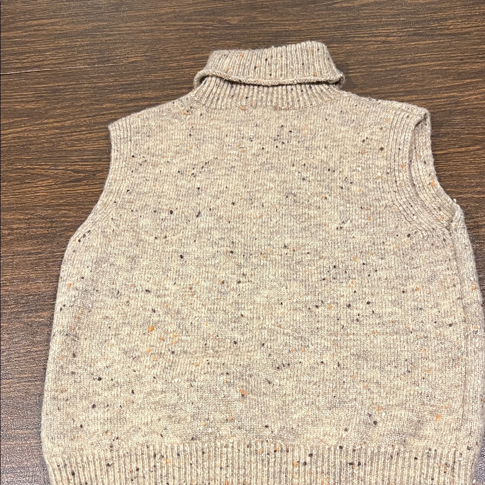 She + Sky Beige Speckled Turtleneck Sweater - Picture 2 of 6